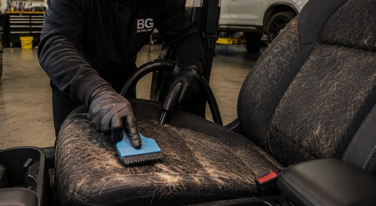 How to get dog hair out of car