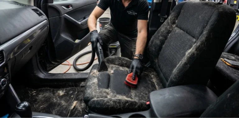how to get dog hair out of car